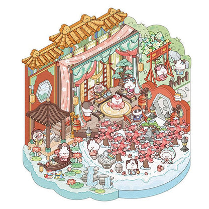 Repülő virágok - matricajelenet Simno 1 darabos kirakó puzzle (SN-6941776321125) - puzzlegarden