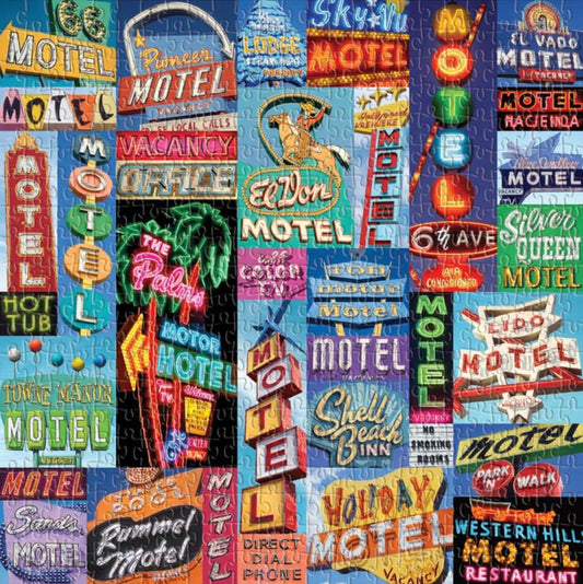 Retró motel táblák Galison 500 darabos kirakó puzzle (GA - 9780735353275 9780735353275) - puzzlegarden