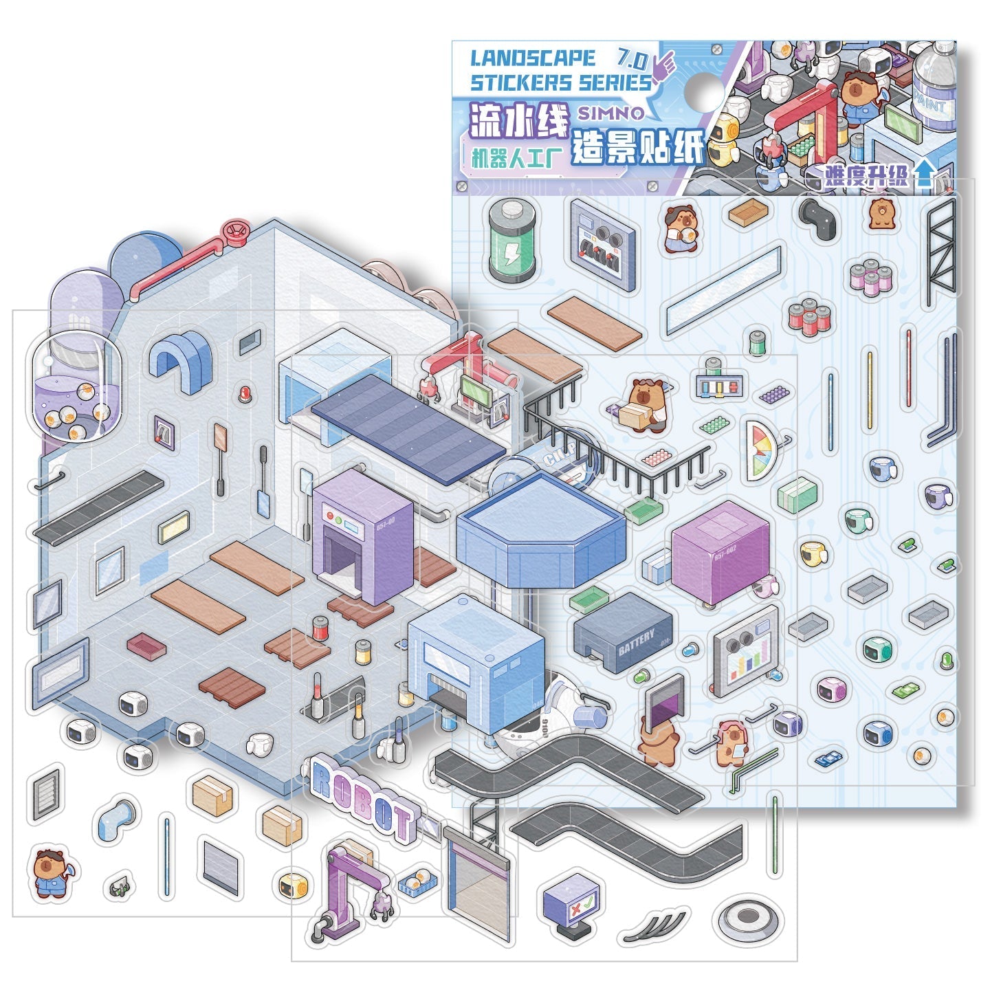 Robotgyár - matricajelenet Simno 1 darabos kirakó puzzle (SN-6941776325192) - puzzlegarden