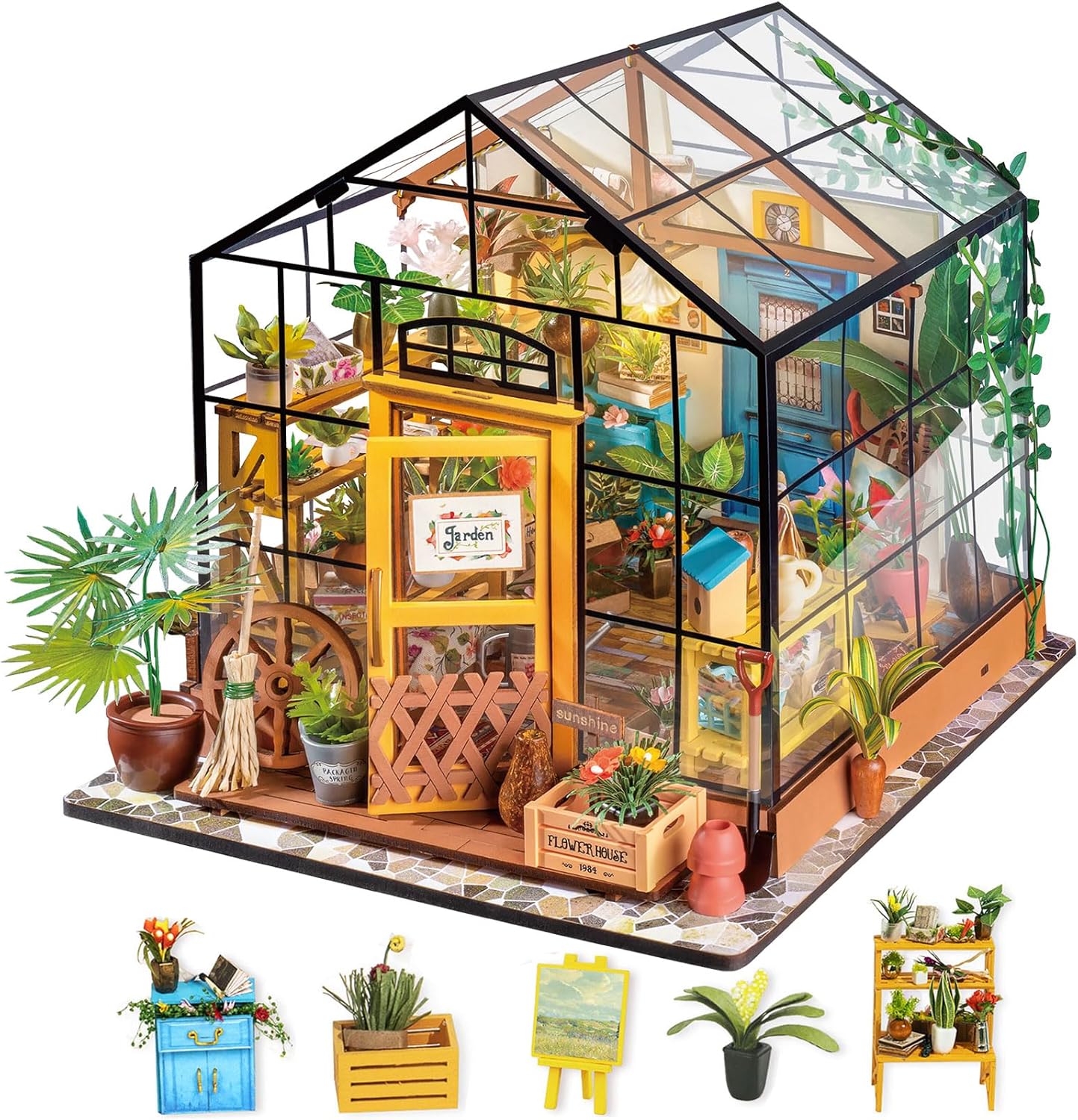 Rolife - Cathy Üvegháza Robotime 231 darabos kirakó puzzle (RO - DG104) - puzzlegarden