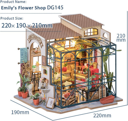 Rolife - Emily Virágboltja Robotime 206 darabos kirakó puzzle (RO - DG145 6946785113150) - puzzlegarden