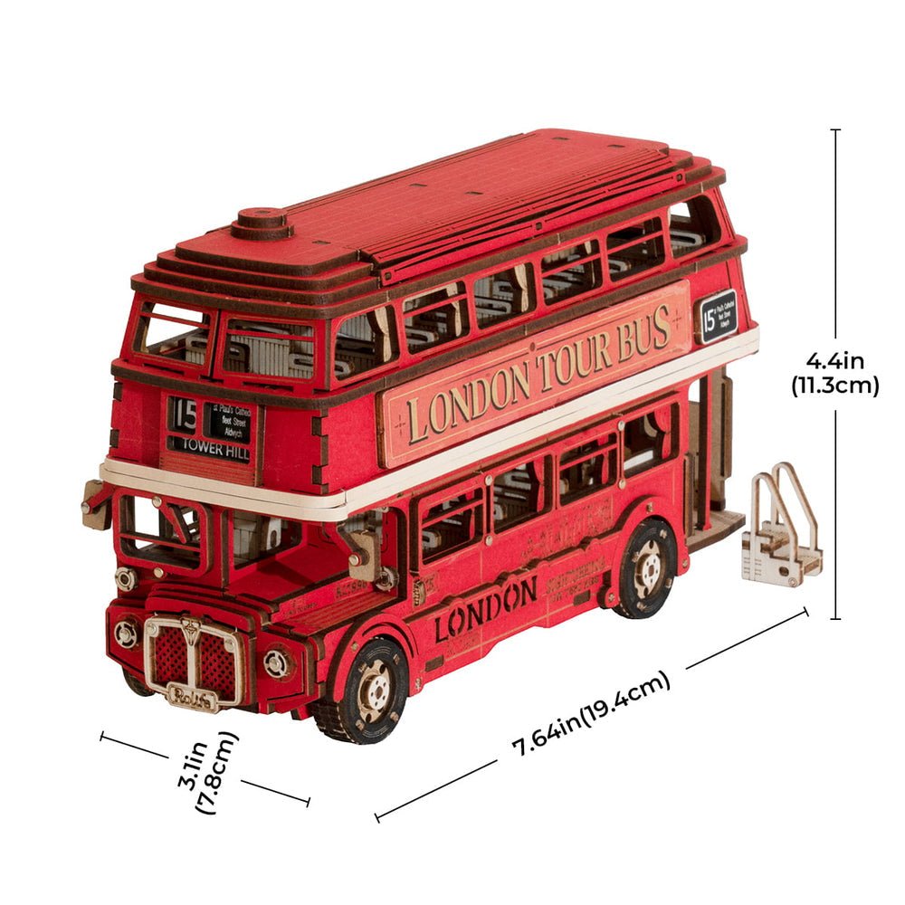 Rolife - Londoni busz Robotime 255 darabos kirakó puzzle (RO-TGM02) - puzzlegarden
