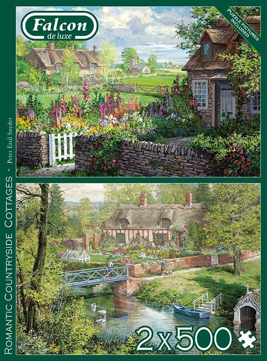 Romantic Countriside Cottages - 2x500 Falcon 500 darabos kirakó puzzle (FA - 11261 8710126112618) - puzzlegarden