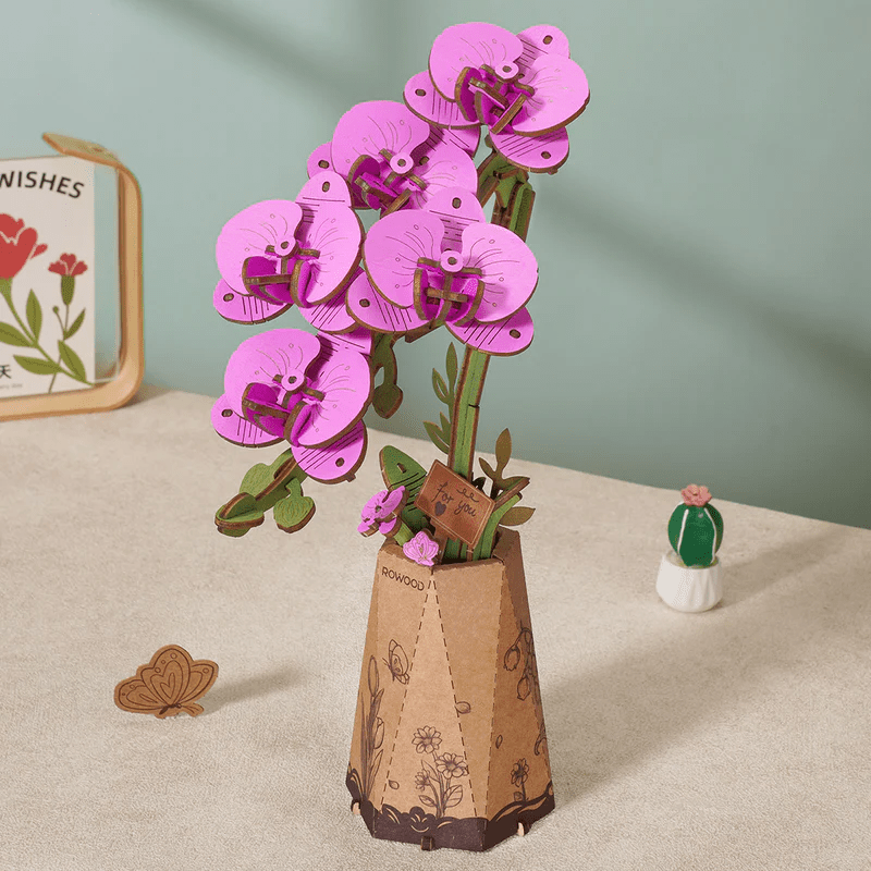 Rowood - Lila Orchidea Robotime 132 darabos kirakó puzzle (RO - TW091) - puzzlegarden