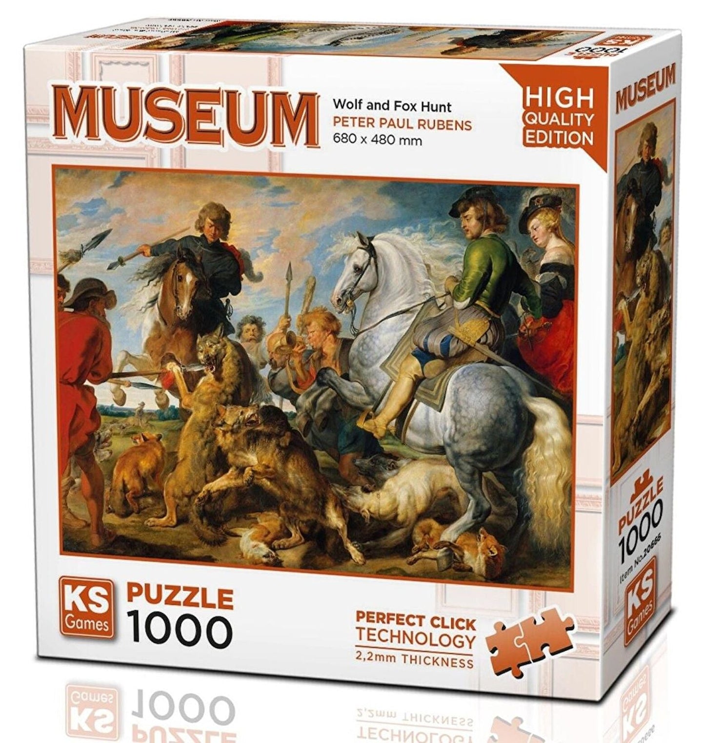 Rubens - Farkas és róka vadászat KS Games 1000 darabos kirakó puzzle (KS - 20666 8681842206663) - puzzlegarden