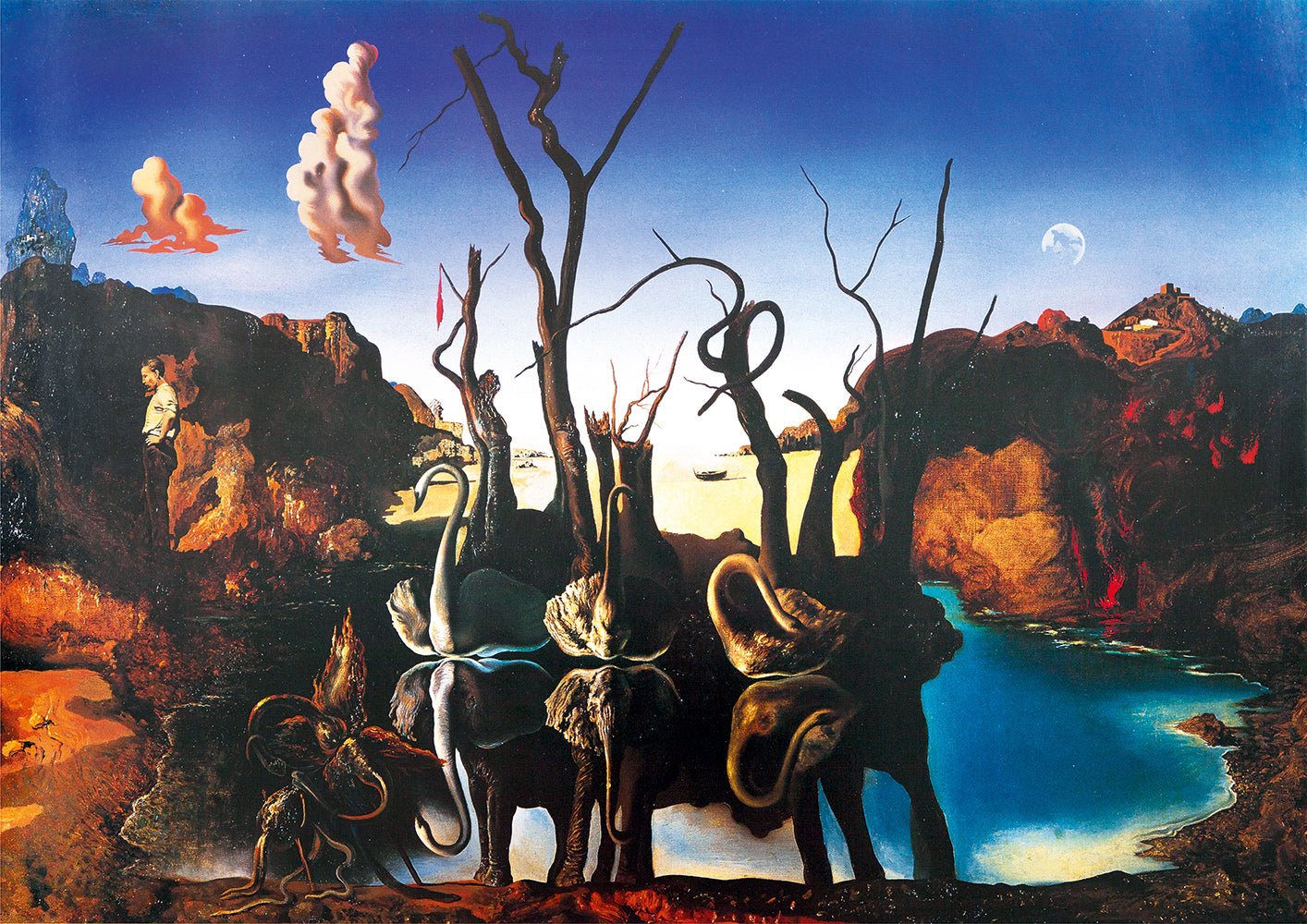 Salvador Dalí - Elefántokat Tükröző hattyúk Bluebird 1000 darabos kirakó puzzle (BB-60105 3663384601057) - puzzlegarden