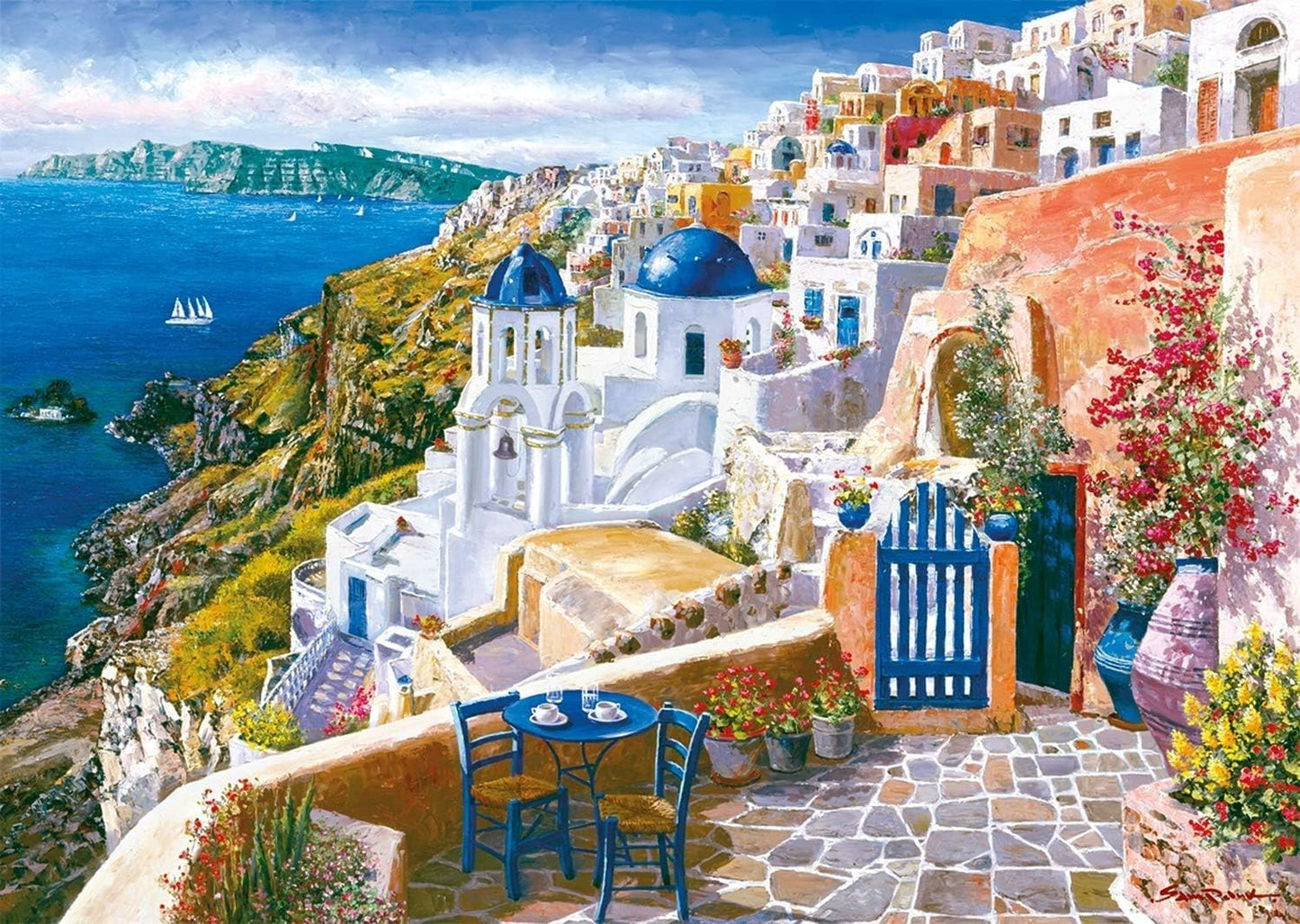 Santorini Kilátás Schmidt 1000 darabos kirakó puzzle (SCH-58560 4001504585600) - puzzlegarden