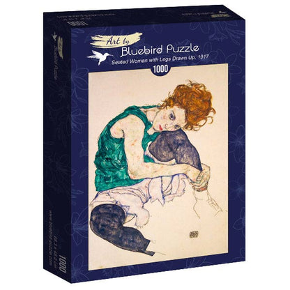 Schiele - Ülő nő felhúzott térddel Bluebird 1000 darabos kirakó puzzle (BB-60092 3663384600920) - puzzlegarden