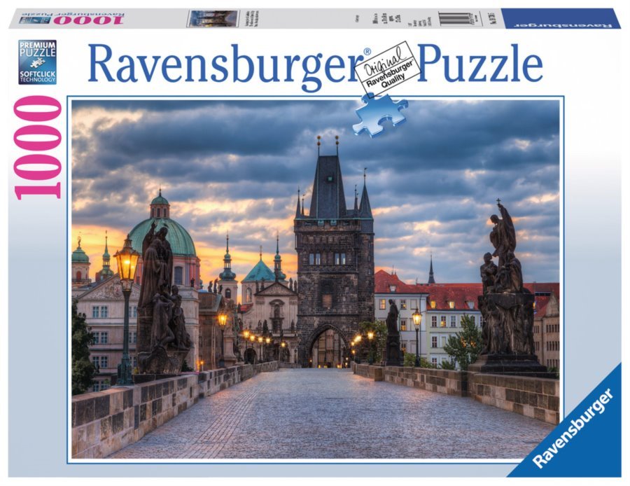 Séta a Károly hídon, Prága Ravensburger 1000 darabos kirakó puzzle (RA-19738 4005556197385) - puzzlegarden