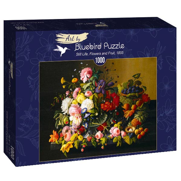 Severin Roesen - Csendélet, virágok és gyümölcs Bluebird 1000 darabos kirakó puzzle (BB-60030 3663384600302) - puzzlegarden