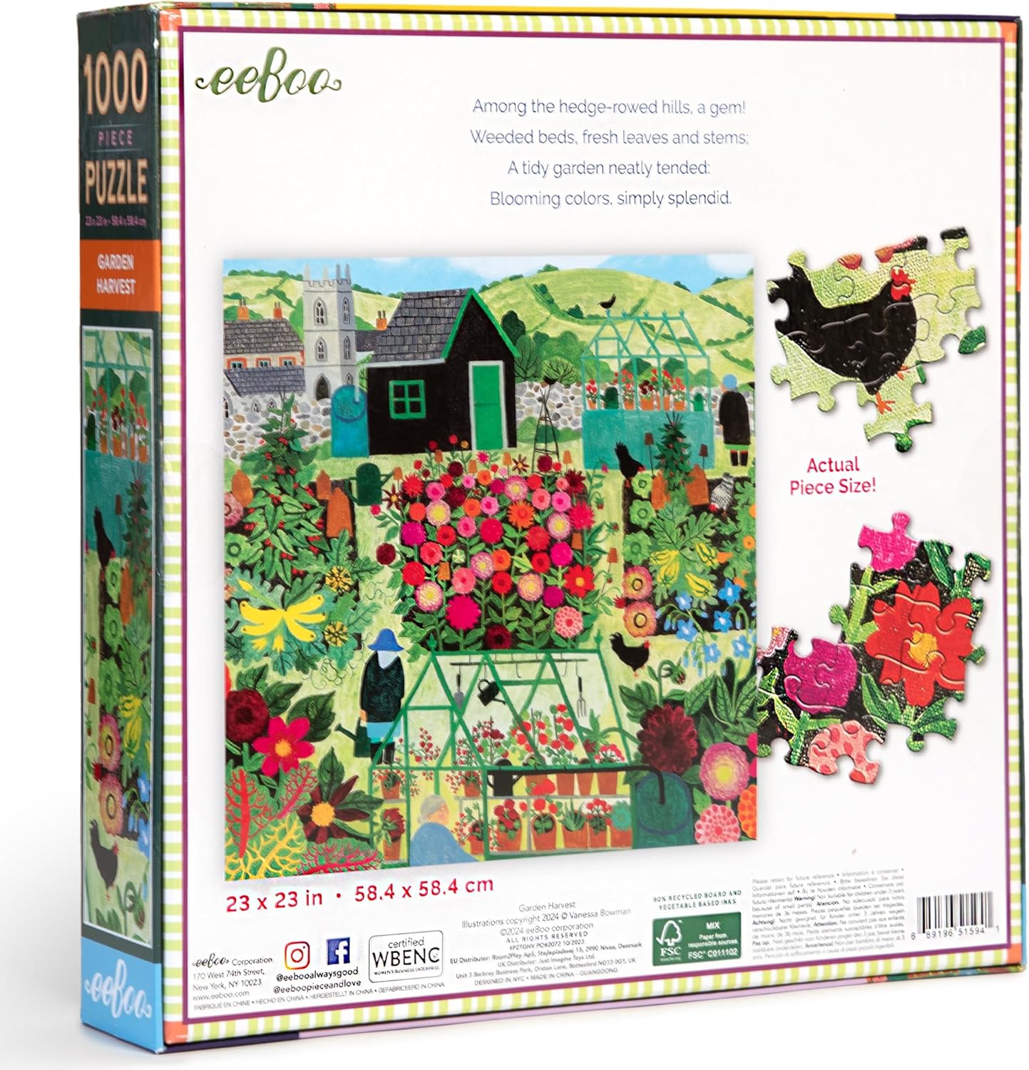 Skandináv kert Eeboo 1000 darabos kirakó puzzle (EB - PZT115) - puzzlegarden