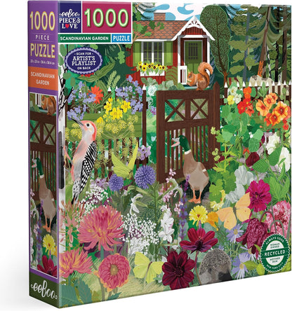 Skandináv kert Eeboo 1000 darabos kirakó puzzle (EB-PZT115) - puzzlegarden