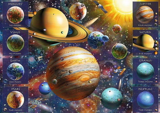 Spirál puzzle - Naprendszer Trefl 1000 darabos kirakó puzzle (TR - 40013) - puzzlegarden