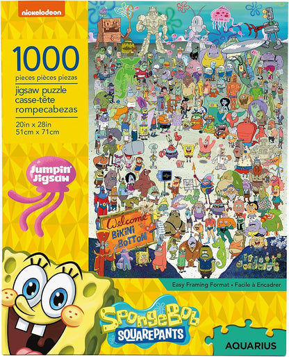 SpongyaBob Kockanadrág Aquarius 1000 darabos kirakó puzzle (AQ - 65361 840391138803) - puzzlegarden