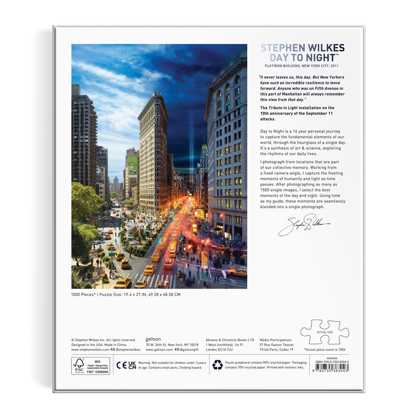 Stephen Wilkes – Nappaltól éjszakáig Galison 1000 darabos kirakó puzzle (GA-9780735383043) - puzzlegarden