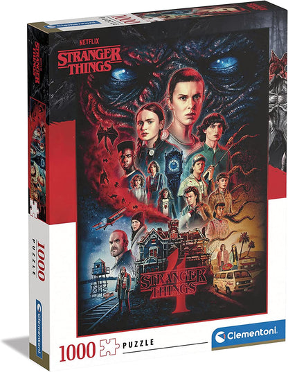 Stranger Things 4. Évad Clementoni 1000 darabos kirakó puzzle (CL-39686 8005125396863) - puzzlegarden