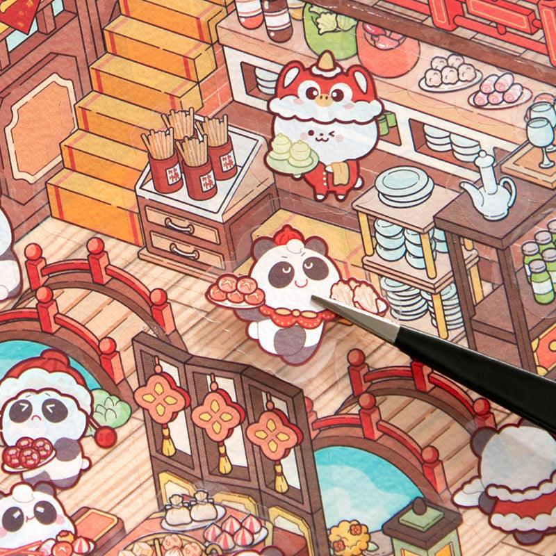 Szecsuáni Hot Pot étterem - matricajelenet Simno 1 darabos kirakó puzzle (SN-6941776321132) - puzzlegarden