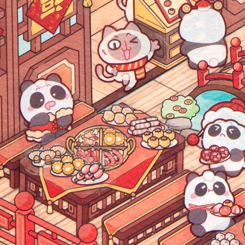 Szecsuáni Hot Pot étterem - matricajelenet Simno 1 darabos kirakó puzzle (SN-6941776321132) - puzzlegarden