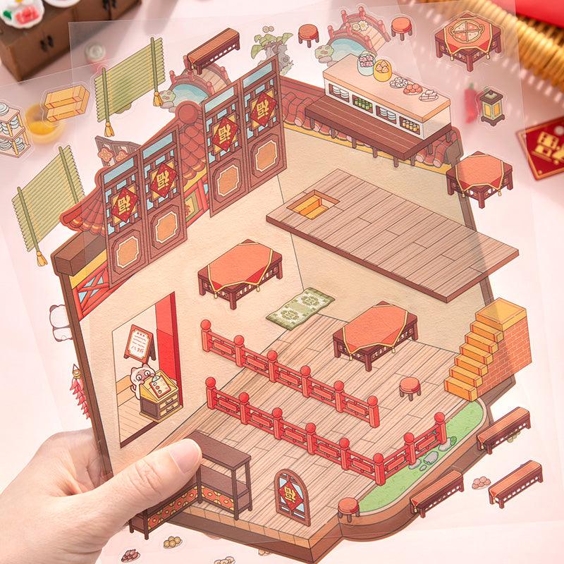 Szecsuáni Hot Pot étterem - matricajelenet Simno 1 darabos kirakó puzzle (SN-6941776321132) - puzzlegarden