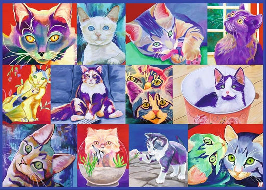 Színes Cicusok - XXL Ravensburger 500 darabos kirakó puzzle (RA - 16938) - puzzlegarden