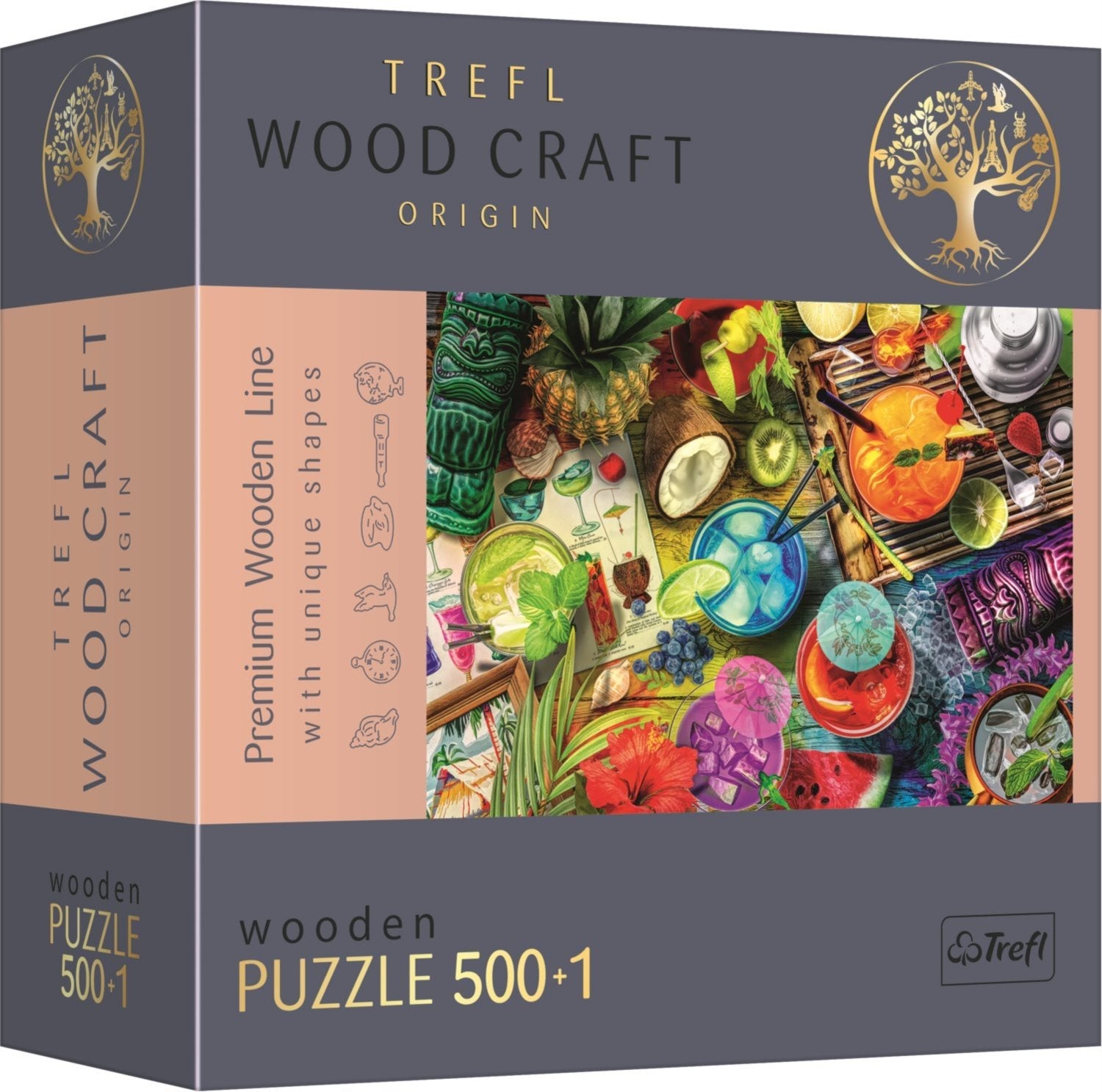 Színes Koktélok - FA kirakó Trefl Wood Craft 500 darabos kirakó puzzle (TR-20154 5900511201543) - puzzlegarden