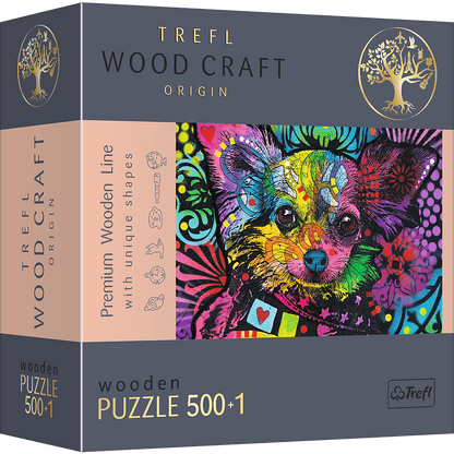 Színes Kölyökkutya - Fa kirakó Trefl Wood Craft 500 darabos kirakó puzzle (TR - 20160 5900511201604) - puzzlegarden