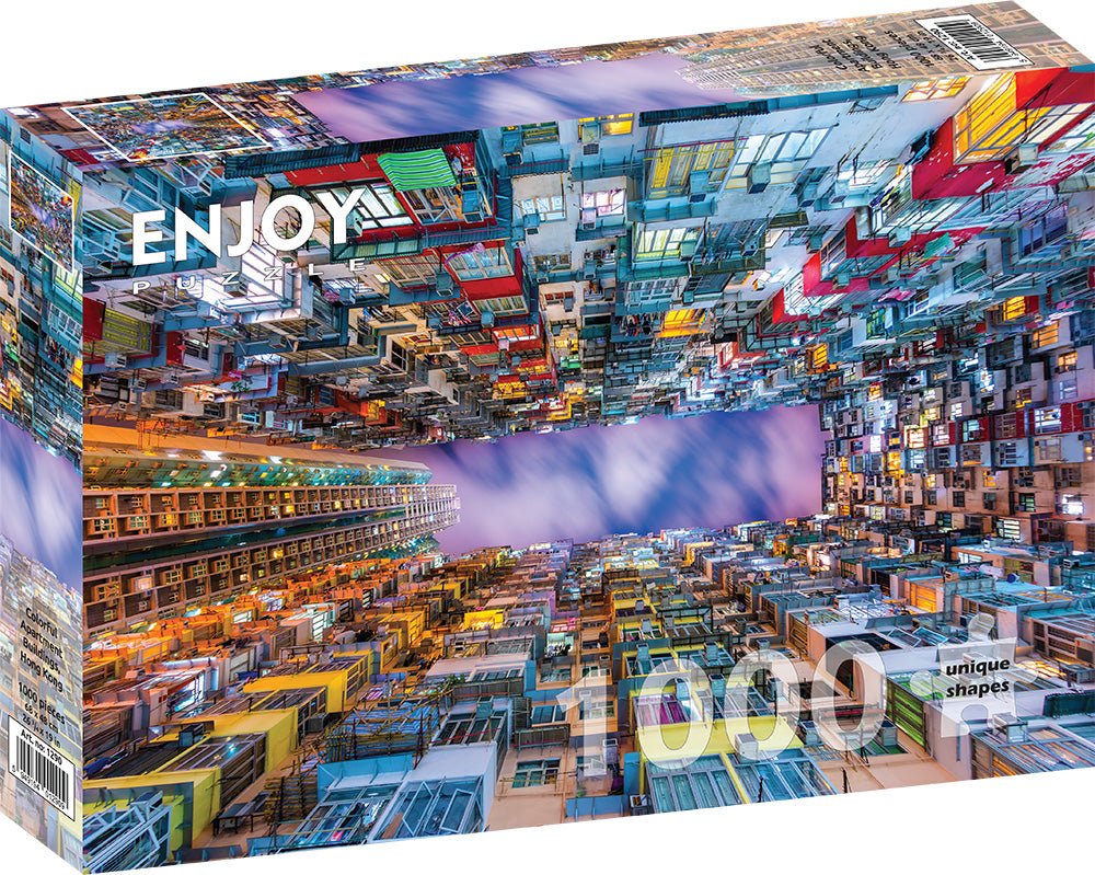 Színes társasházak – Hongkong Enjoy 1000 darabos kirakó puzzle (EN - 1290 5949194012909) - puzzlegarden