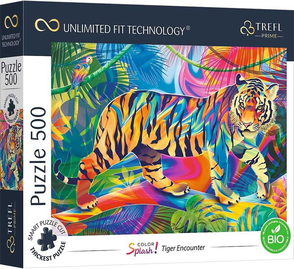 Színes Tigris Trefl Prime 500 darabos kirakó puzzle (TR-37453 5900511374537) - puzzlegarden