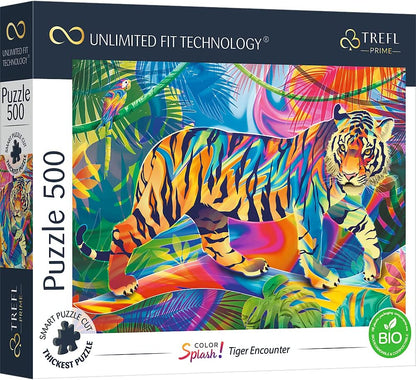 Színes Tigris Trefl Prime 500 darabos kirakó puzzle (TR-37453 5900511374537) - puzzlegarden