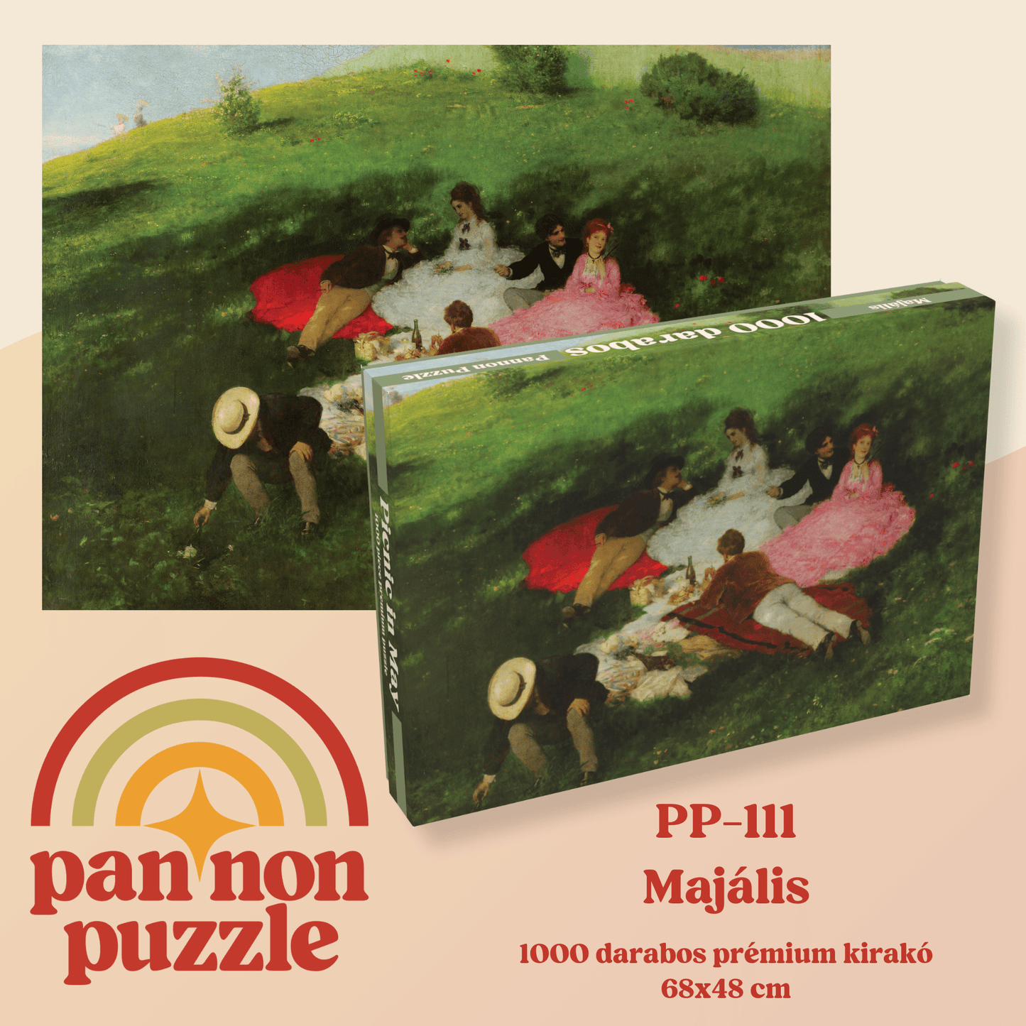 Szinyei Merse Pál - Majális Pannon Puzzle 1000 darabos kirakó puzzle (PP - 111 5999575760028) - puzzlegarden