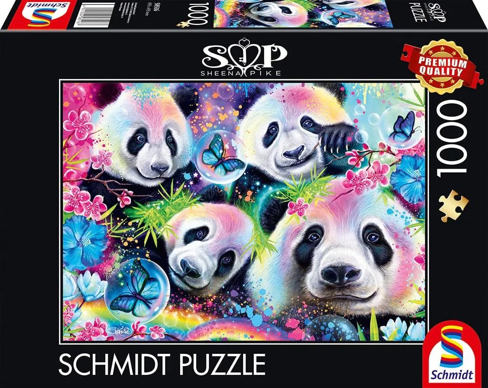 Szivárvány Pandák Schmidt 1000 darabos kirakó puzzle (SCH-58516 4001504585167) - puzzlegarden