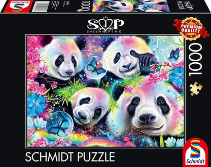 Szivárvány Pandák Schmidt 1000 darabos kirakó puzzle (SCH-58516 4001504585167) - puzzlegarden