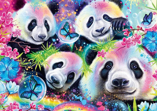 Szivárvány Pandák Schmidt Spiele 1000 darabos kirakó puzzle (SCH - 58516) - puzzlegarden