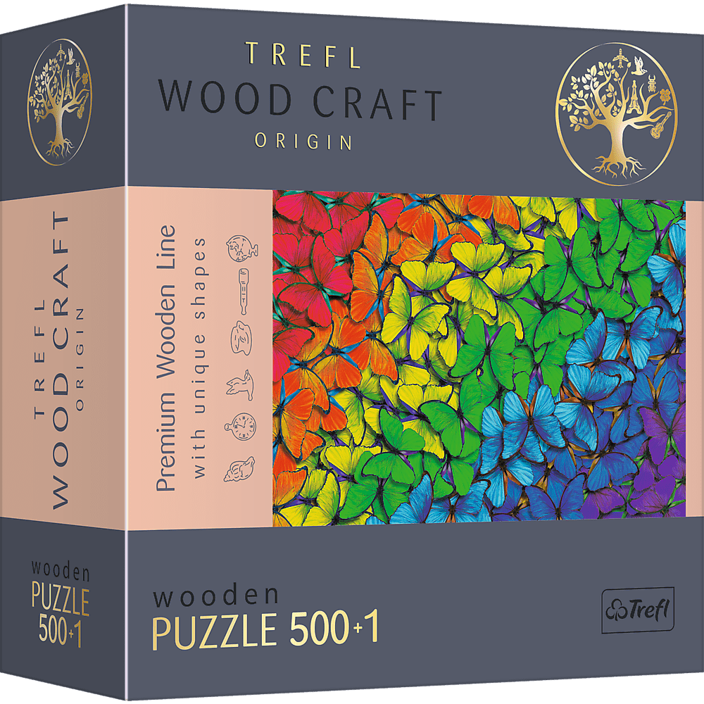 Szivárvány Pillangók - Fa kirakó Trefl Wood Craft 500 darabos kirakó puzzle (TR - 20159 5900511201598) - puzzlegarden