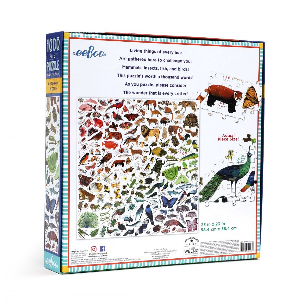 Szivárványos Világ Eeboo 1000 darabos kirakó puzzle (EB-PZTRBW 689196509971) - puzzlegarden