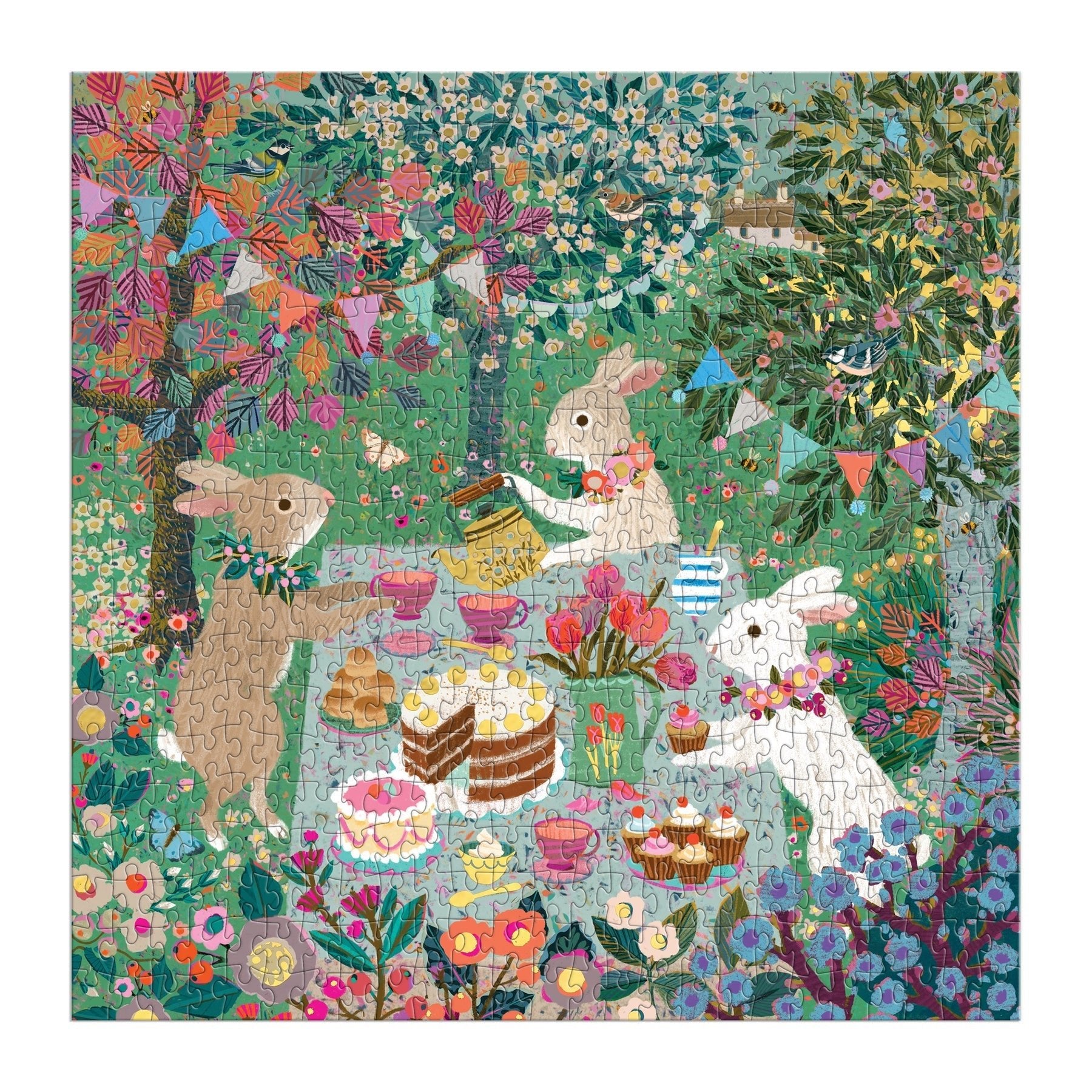 Tavaszi teadélután - aranyfóliás Galison 500 darabos kirakó puzzle (GA-9780735384514) - puzzlegarden