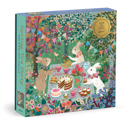 Tavaszi teadélután - aranyfóliás Galison 500 darabos kirakó puzzle (GA-9780735384514) - puzzlegarden