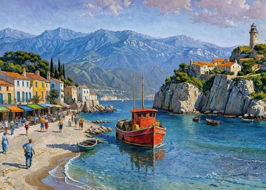 Tengerparti falu Cherry Pazzi 1000 darabos kirakó puzzle (CP - 30912) - puzzlegarden