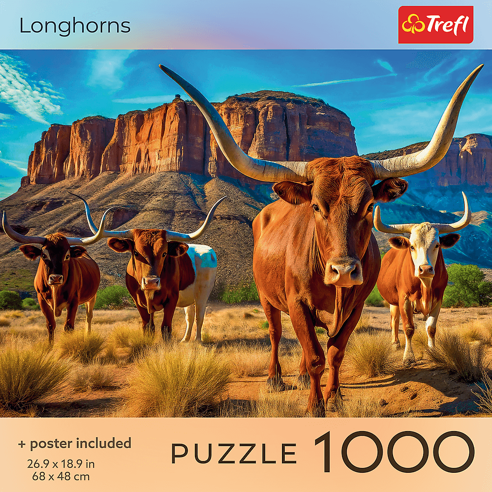 Texasi longhornok Trefl 1000 darabos kirakó puzzle (TR-USA_99280) - puzzlegarden
