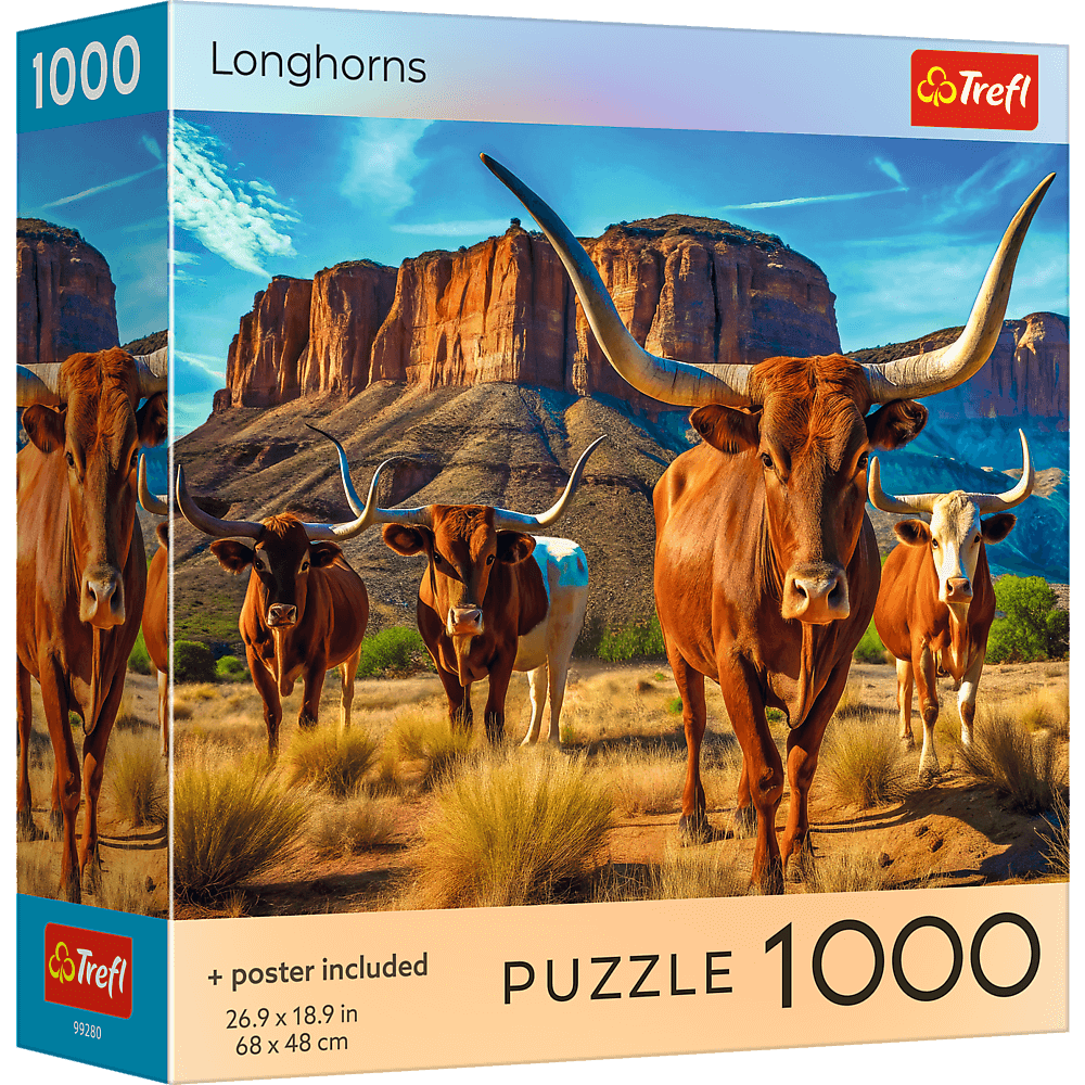 Texasi longhornok Trefl 1000 darabos kirakó puzzle (TR-USA_99280) - puzzlegarden