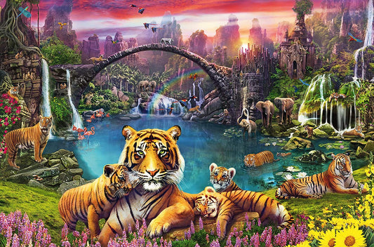 Tigrisek a Paradicsomban Ravensburger 3000 darabos kirakó puzzle (RA - 16719) - puzzlegarden