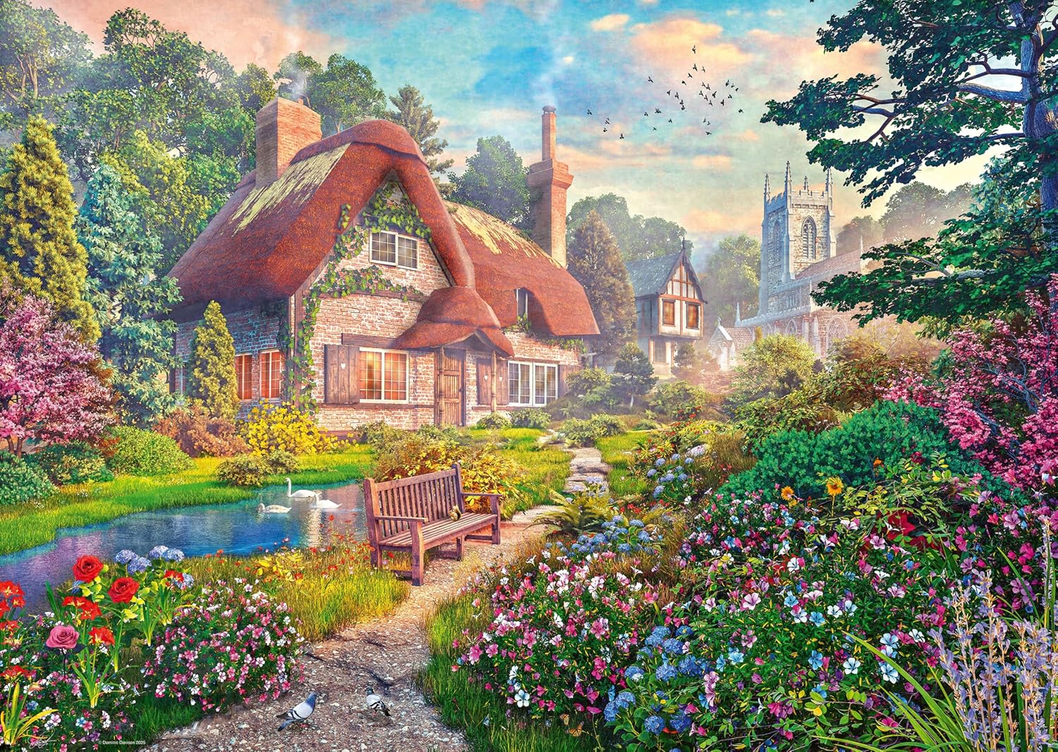 Tölgyfa kunyhó Ravensburger 1000 darabos kirakó puzzle (RA-12001571) - puzzlegarden