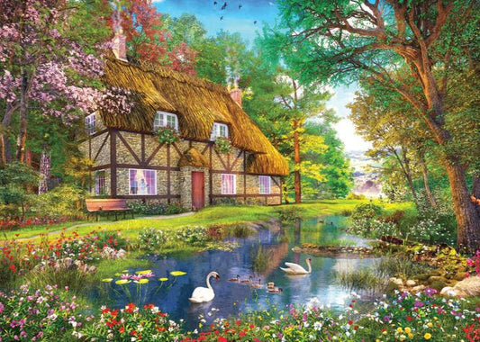 Tóparti házikó Falcon 1000 darabos kirakó puzzle (FA - 11350) - puzzlegarden