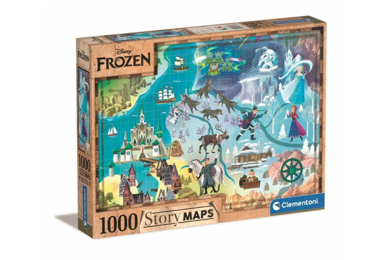 Történet Térkép - Disney Jégvarázs Clementoni 1000 darabos kirakó puzzle (CL-39784 8005125397846) - puzzlegarden