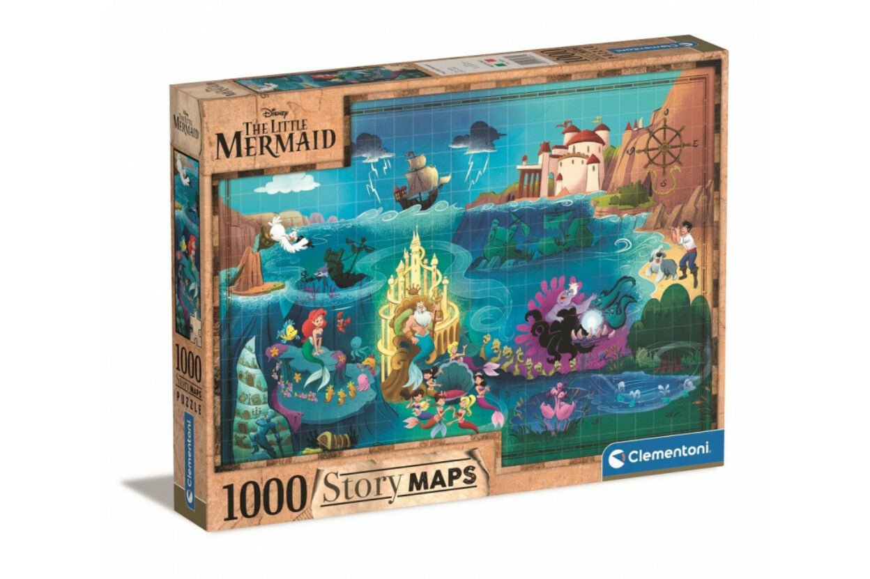 Történet Térkép - Disney Kis Hableány Clementoni 1000 darabos kirakó puzzle (CL-39664 8005125396641) - puzzlegarden