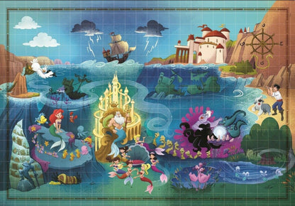 Történet Térkép - Disney Kis Hableány Clementoni 1000 darabos kirakó puzzle (CL-39664 8005125396641) - puzzlegarden