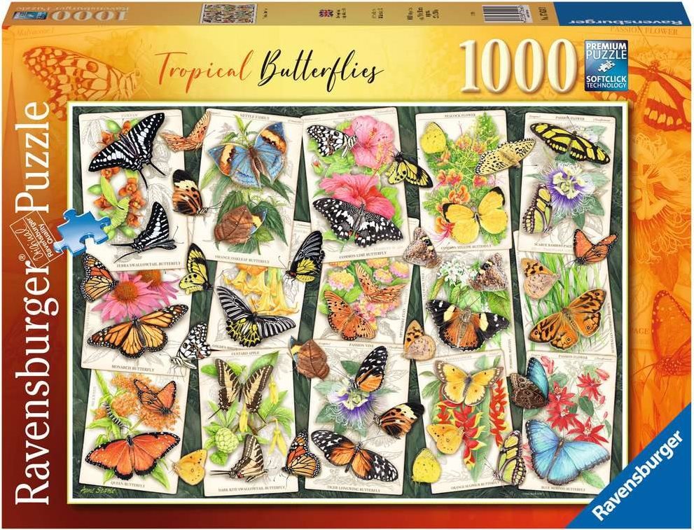 Trópusi Pillangók Ravensburger 1000 darabos kirakó puzzle (RA-17624 4005556176243) - puzzlegarden