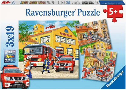 Tűzoltók Akcióban - 3x49 Ravensburger 49 darabos kirakó puzzle (RA - 09401 4005556094011) - puzzlegarden