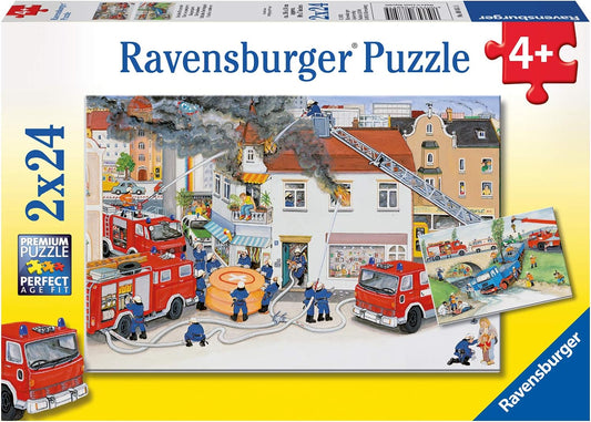 Tűzoltók egy napja - 2x24 Ravensburger 24 darabos kirakó puzzle (RA - 08851 4005556088515) - puzzlegarden