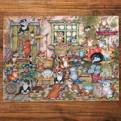 Udvari cicák Gibsons 1000 darabos kirakó puzzle (G - G6428) - puzzlegarden